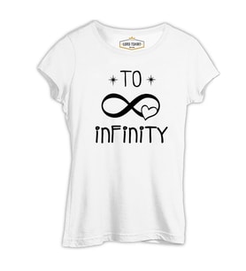 To Infinity Beyaz Kadın Tshirt