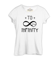 To Infinity Beyaz Kadın Tshirt