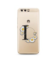 Papatya Harf Tasarım Süper Şeffaf Silikon Telefon Kılıfı Huawei P10     L-Harfi