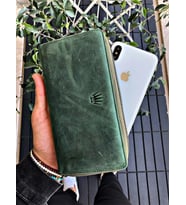 TOKYO CRAZY GREEN HAKİKİ DERİ TELEFON CÜZDANI