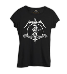 Metallica - Death Magnetic Siyah Kadın Tshirt