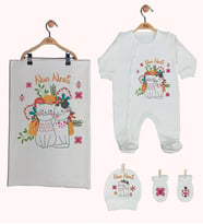 Pia Baby Gl 1948-03 İsme Özel Battaniyeli Tulum Set