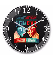 Lucha  Libre Cap Ve Iron Man Duvar Saati Bombeli Gercek Cam