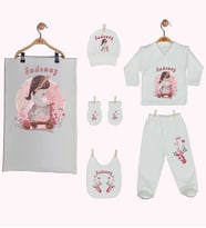 Pia Baby Gl 1940-07 İsme Özel Battaniye Zıbın Set
