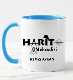 Harita Mühendisi Kupa Bardağı Mavi