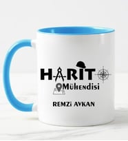 Harita Mühendisi Kupa Bardağı Mavi