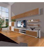 Decoraktiv Eko 8 Slm Dvd Tv Ünitesi Tv Sehpası (Beyaz - Ceviz)