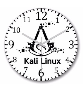 Kali Linux  Duvar  Saati Bombeli Gercek Cam