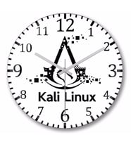 Kali Linux  Duvar  Saati Bombeli Gercek Cam
