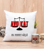 Avukat Yastık ve Silver Kupa Bardak