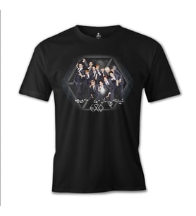 EXO - Group Siyah Erkek Tshirt