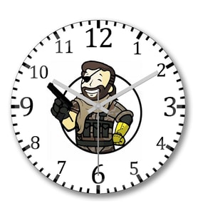 Big Boss Vault Boy Duvar Saati Bombeli Gercek Cam