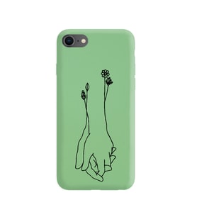 Iphone 8 Çizgi Tasarımlı Yeşil Lansman Telefon Kılıfı