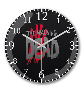 Serie The Walking Dead Duvar Saati Bombeli Gercek Cam