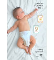 Bebek Aylık Fotoğraf Çekim Anı Kartı ( Linear )