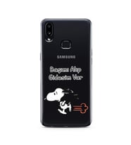 Snoopy Tasarımlı Süper Şeffaf Silikon Telefon Kılıfı Samsung A10s