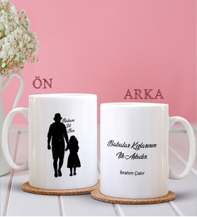 BK Gift Kişiye Özel Babalar Günü Temalı Beyaz Kupa Bardak 28252b