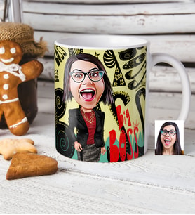 BK Gift Kişiye Özel Bayan Big Boss Karikatür Beyaz Kupa Bardak  3
