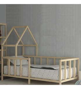 Markaawm Montessori Çocuk Yatak Doğal Çam 90X190 Karyola Selen