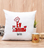 Ev Hanımı Yastık ve Gold Kupa Bardak