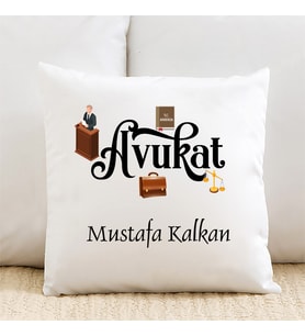 Avukata Özel İsimli Yastık