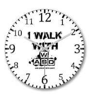 I Walk With Duvar Saati Bombeli Gercek Cam