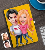 BK Gift Kişiye Özel Sevgililer Karikatürlü Defter-5