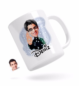 BK Gift Kişiye Özel Matrix Neo Karikatürlü Beyaz Kupa Bardak-1