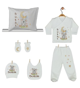 Pia Baby Gl 1911-08 İsme Özel Yastık Zıbın Set