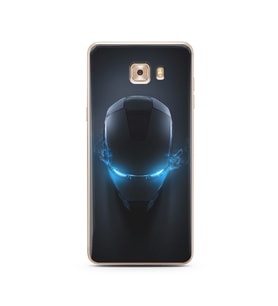 İron Man Tasarım Süper Şeffaf Silikon Telefon Kılıfı Samsung C9 