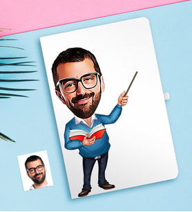 BK Gift Kişiye Özel Bay Öğretmen Karikatürlü Defter-4