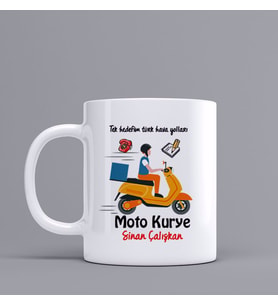 Kişiye Özel Moto kurye Temalı Kupa Bardak SZ68