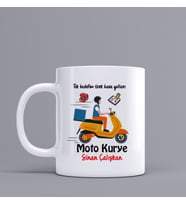 Kişiye Özel Moto kurye Temalı Kupa Bardak SZ68