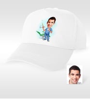 BK Gift Kişiye Özel Bay Diş Hekimi Karikatür Beyaz Şapka  4