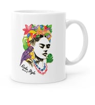 BK Gift Kişiye Özel Frida Kahlo Beyaz Kupa Bardak  1