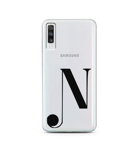Samsung A70 Harf Tasarımlı Telefon Kılıfı N-Harfi 
