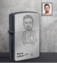 Kişiye Özel Öğretmen Karikatürlü Siyah Benzinli Çakmak Bay-14