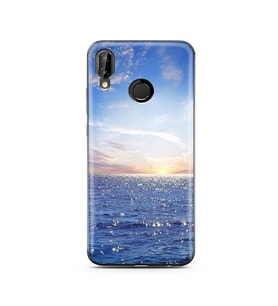 Gün Batımı Tasarımlı Süper Şeffaf Silikon Telefon Kılıfı Huawei P20 Lite  