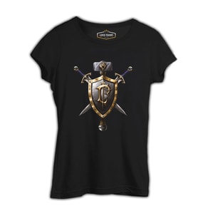 World of Warcraft - Human Siyah Kadın Tshirt