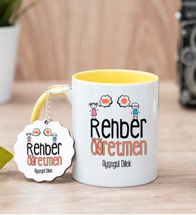 Rehber Öğretmen Sarı Kupa Bardak Ve Anahtarlık Set