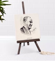BK Gift Kişiye Özel Atatürk Temalı Şovaleli Doğal Taş-10 (Beyaz)