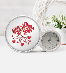 BK Gift Kişiye Özel Sevgililer Günü Saatli Sihirli Led Ayna Çerçeve  12