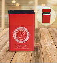 BK Gift Kişiye Özel İsimli Kırmızı Metal Sigara Tabakası - 2