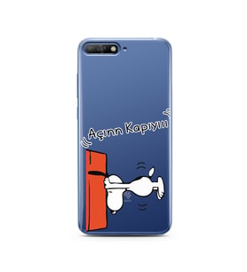 Snoopy Tasarımlı Süper Şeffaf Silikon Telefon Kılıfı Huawei Y6 2018