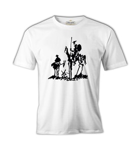 Picasso – Don Quixote Beyaz Erkek Tshirt