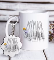 BK Gift Kişiye Özel Mesleki Mimar Beyaz Kupa ve Anahtarlık Hediye Seti-1 (Model 1)