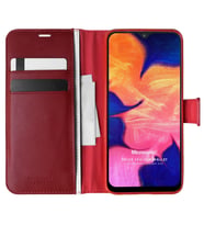 Microsonic Samsung Galaxy A10 Kılıf Delux Leather Wallet Kırmızı