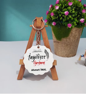 İngilizce Öğretmeni Ahşap Anahtarlık