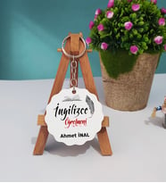 İngilizce Öğretmeni Ahşap Anahtarlık
