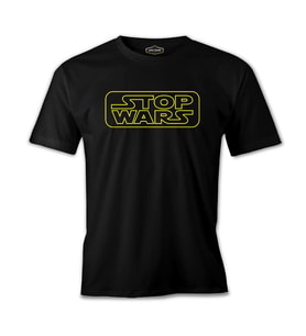 Stop Wars Siyah Erkek Tshirt